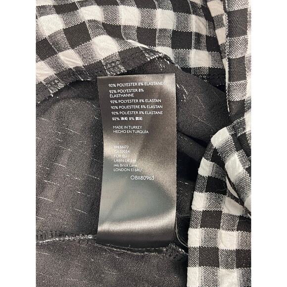 Maeve Anthropologie Black & White Gingham Check Jumpsuit Size M - Picture 9 of 11